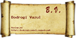 Bodrogi Vazul névjegykártya